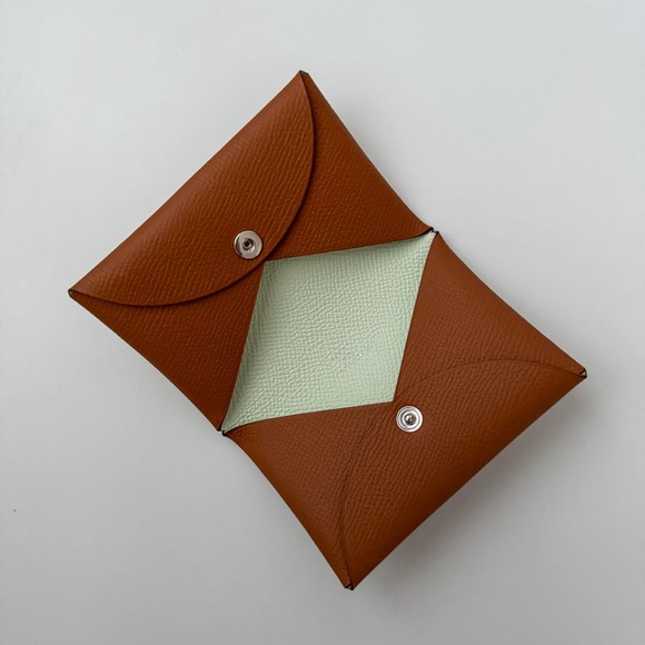 Hermes Calvi Wallet in Tan - Picture 2 of 5